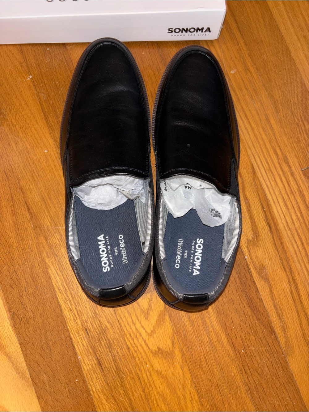 Sonoma Men’s Black Slip-On Leather Loafers